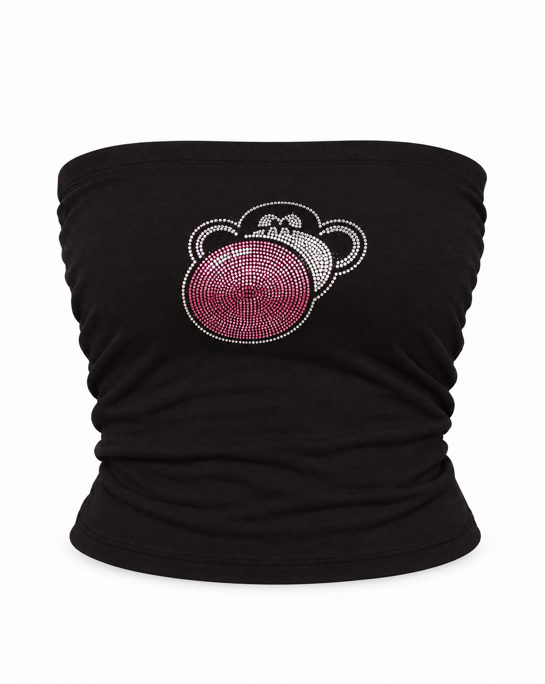 Bubble Head - Bobby Jack Rhinestone Tube Top - Black — image 1