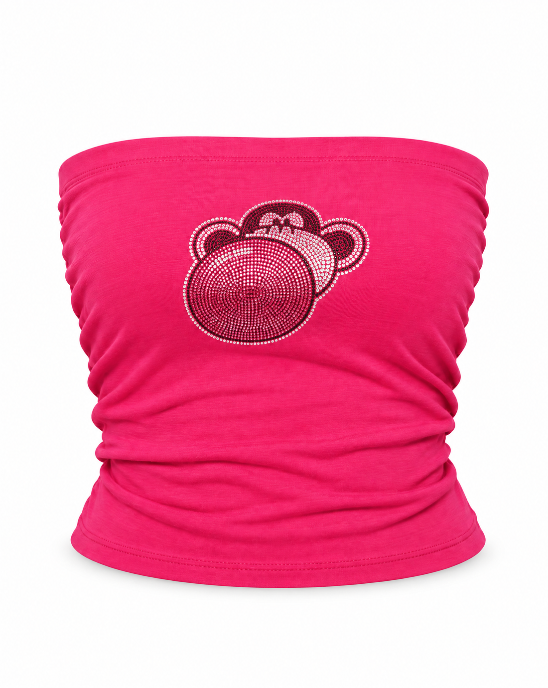 Bubble Head - Bobby Jack Rhinestone Tube Top - Fuchsia — image 1