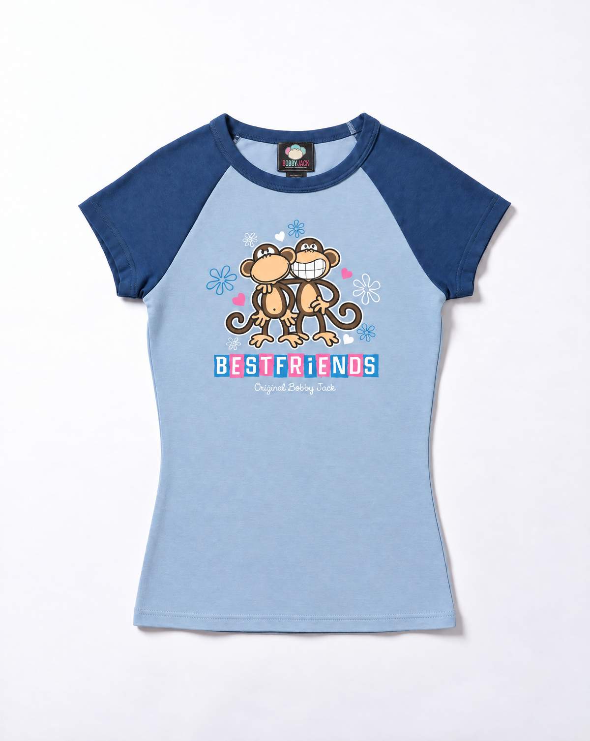 Best Friends - Bobby Jack Raglan Top - Blue