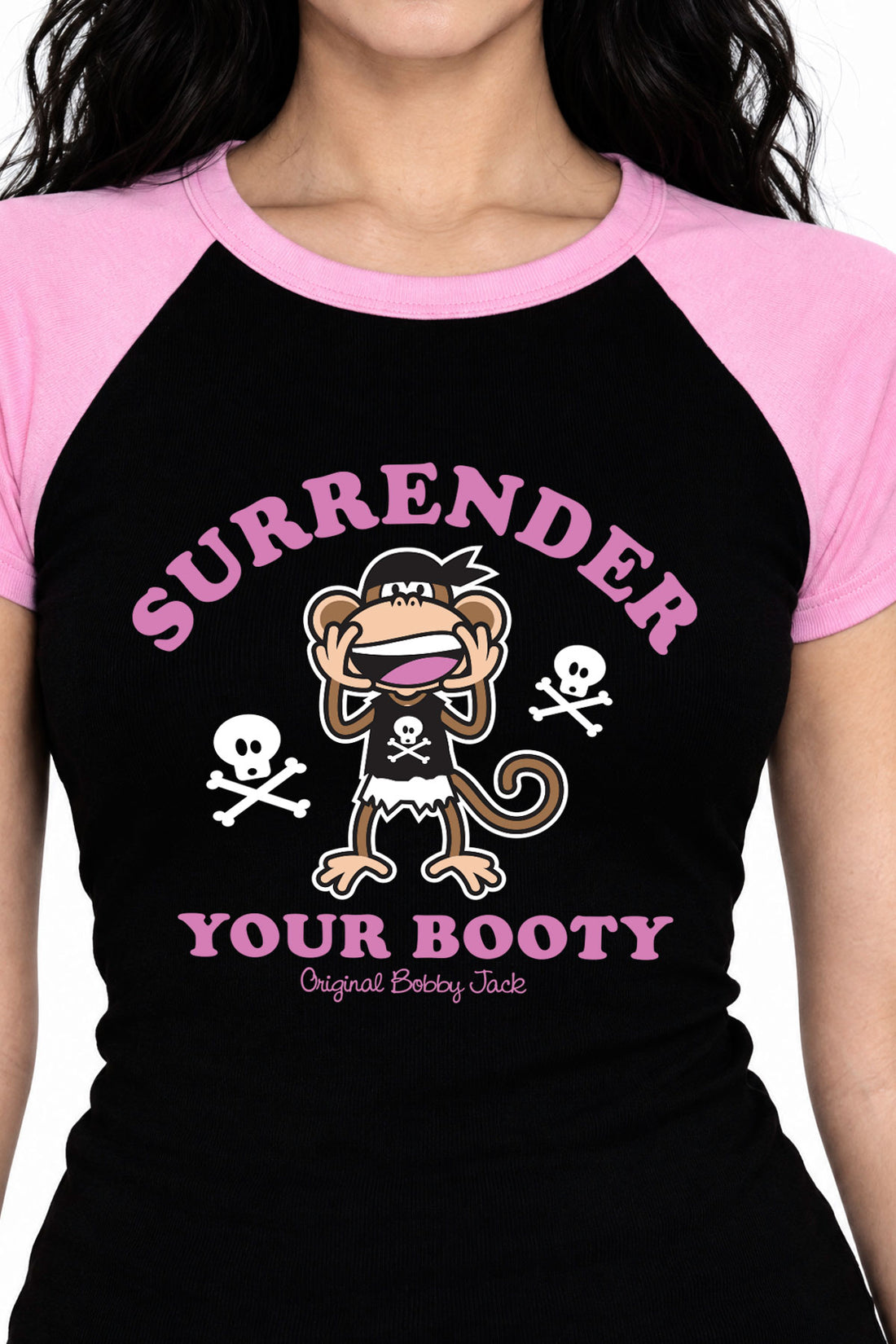 Surrender - Bobby Jack Raglan Top - Black — image 4