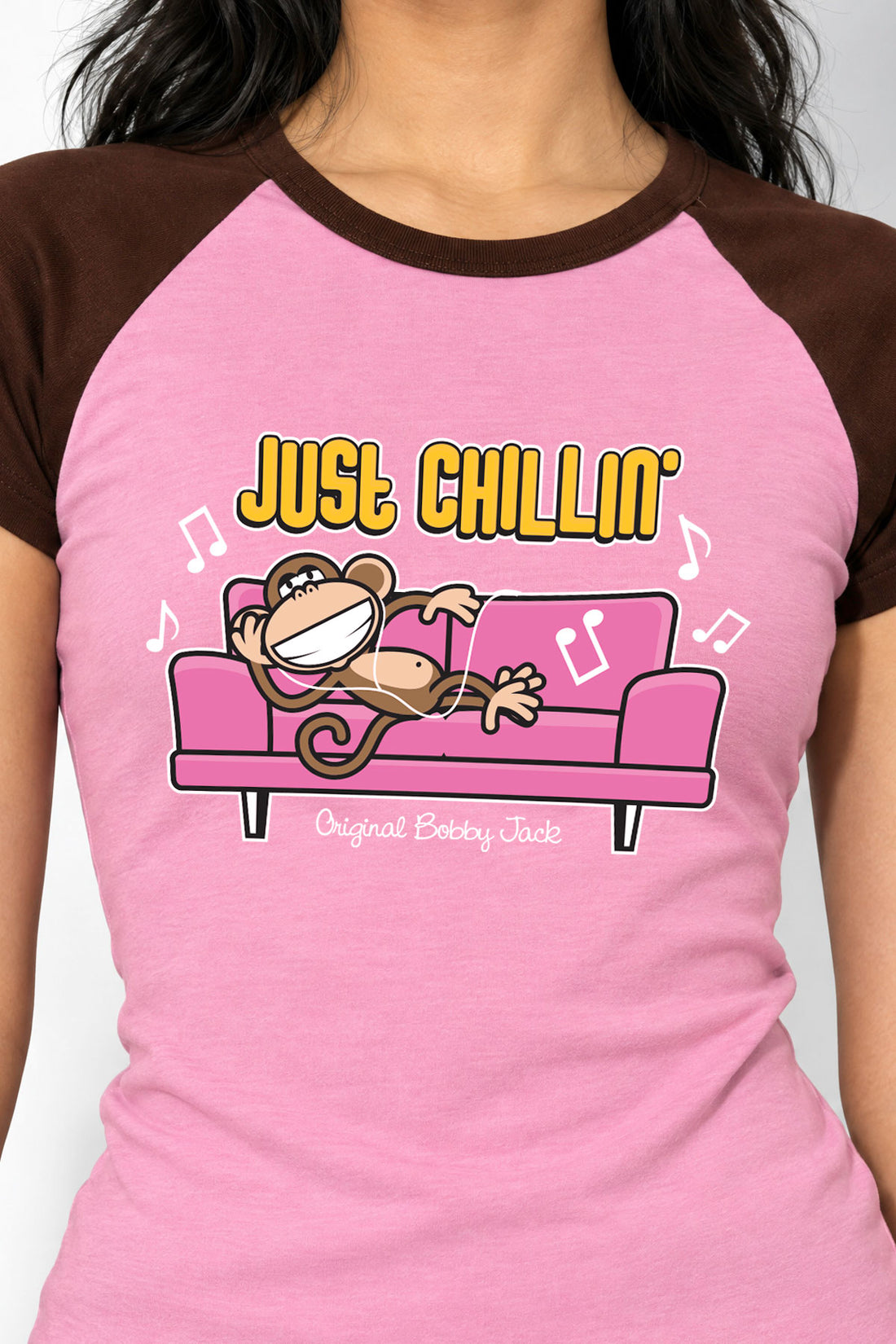 Just Chillin - Bobby Jack Raglan Top - Hot Pink — image 4