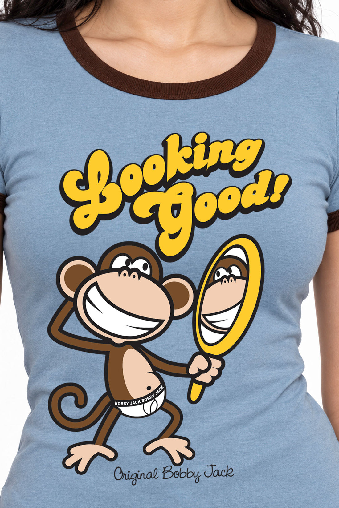 Looking Good - Bobby Jack Ringer Top - Blue — image 4