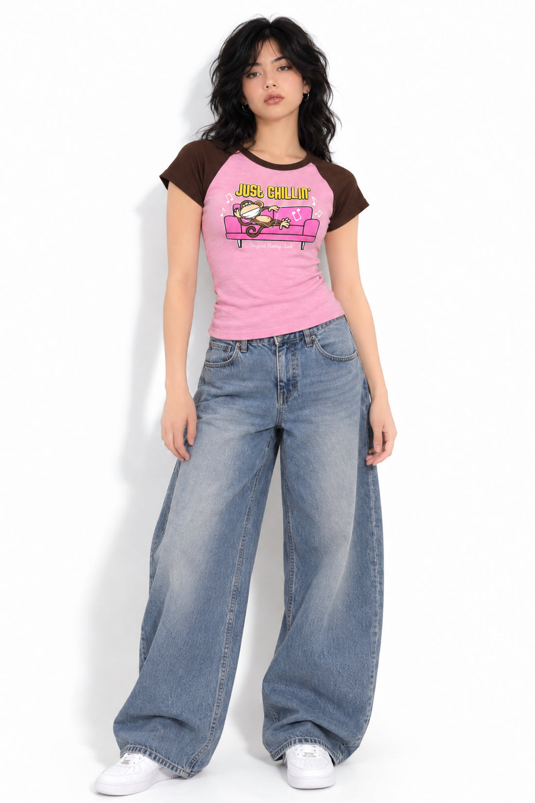 Just Chillin - Bobby Jack Raglan Top - Hot Pink — image 3