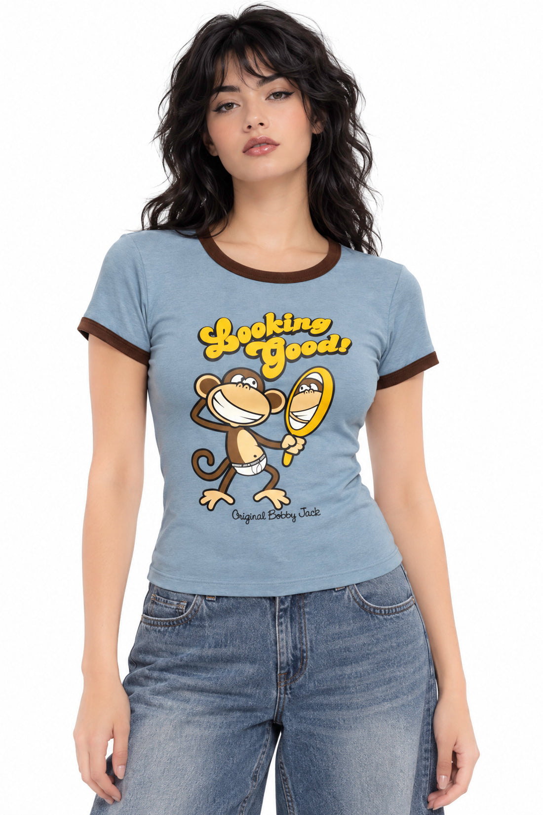Looking Good - Bobby Jack Ringer Top - Blue — image 2