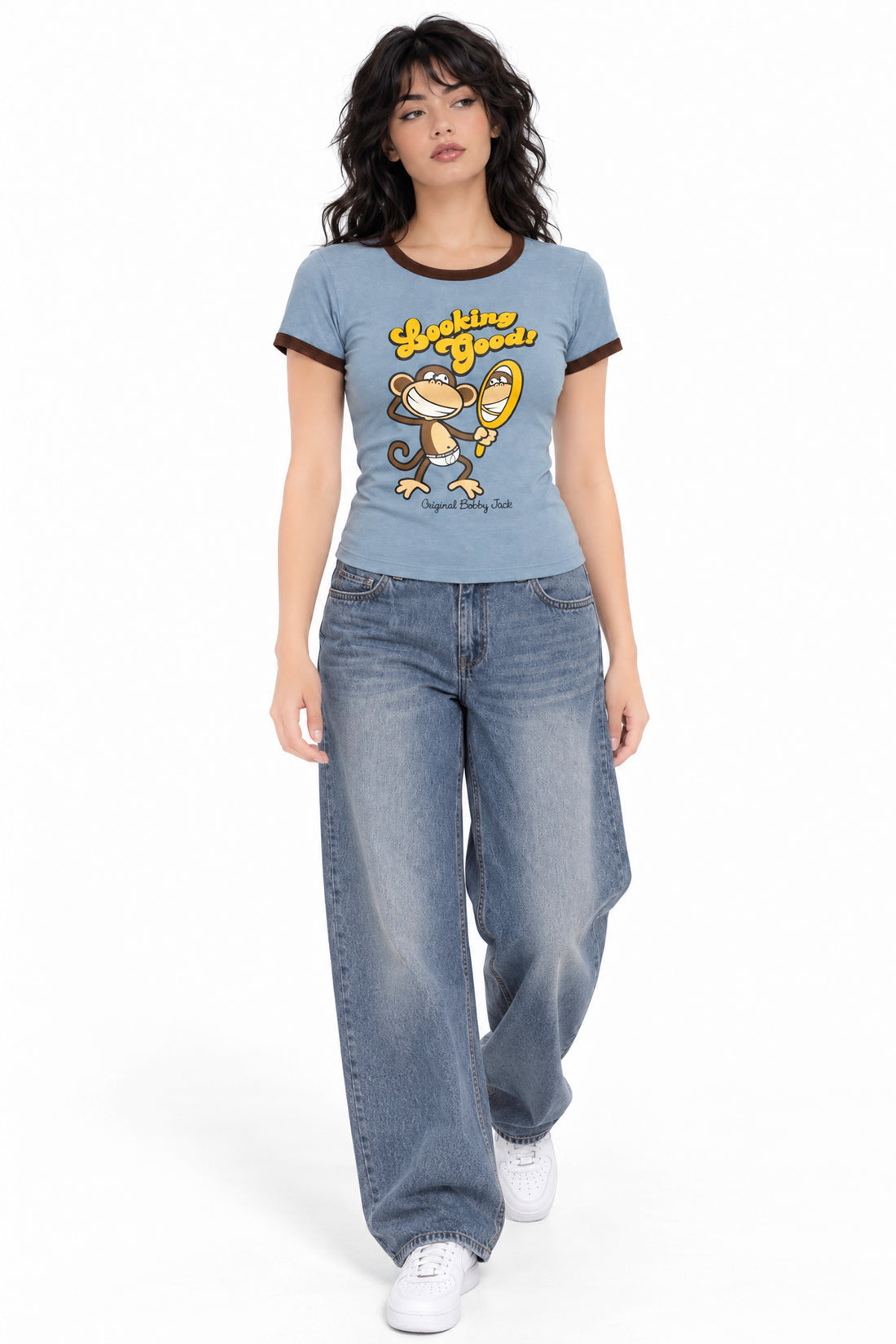 Looking Good - Bobby Jack Ringer Top - Blue — image 3