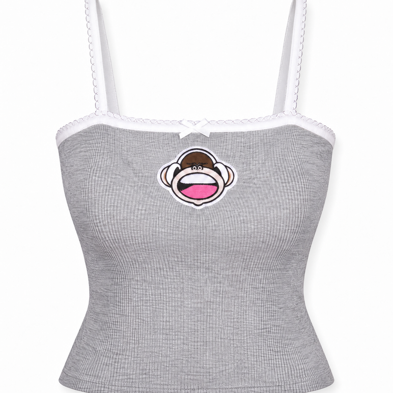 Can't Hear U- Bobby Jack Cami  Top - Grey