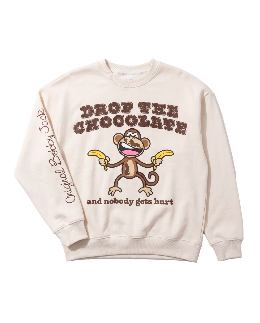 Chocolate - Bobby Jack Oversized Premium Sweatshirt - Ivory — image 1