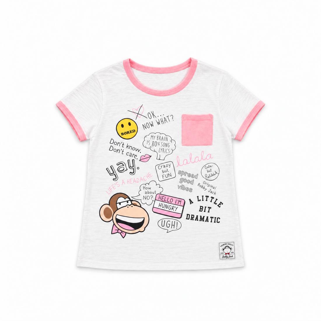 Crazy Words | Pocket Ringer Top - Ivory — image 1