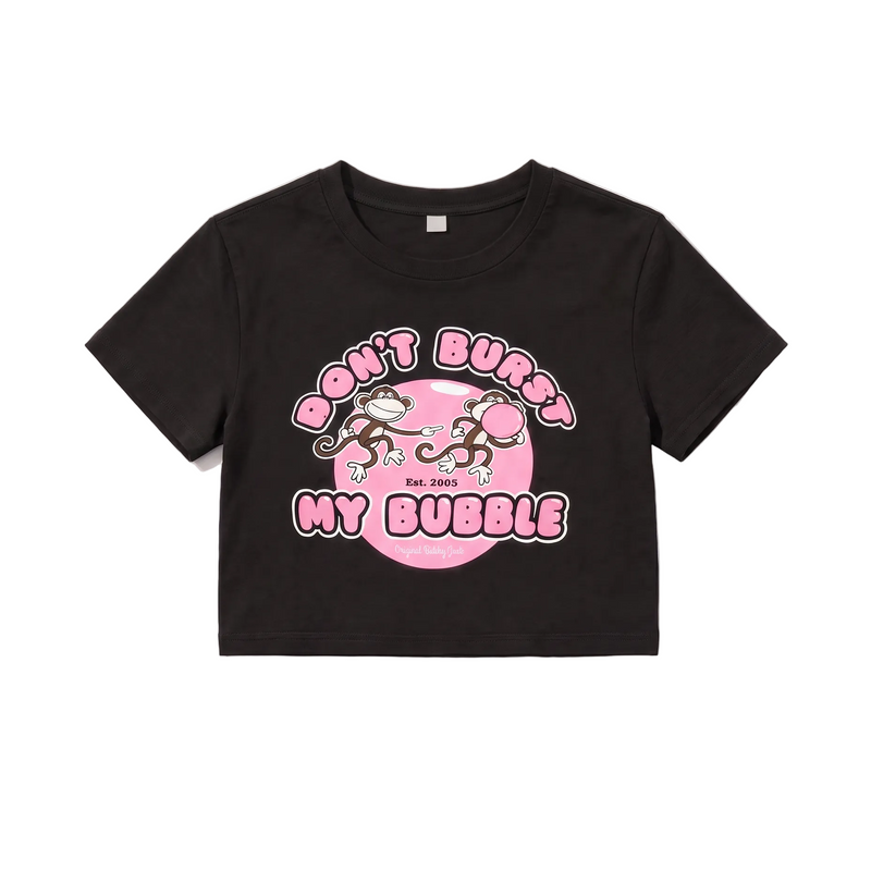 Don't Burst- Bobby Jack Baby Tee - Black