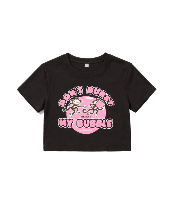 Don't Burst- Bobby Jack Baby Tee - Black