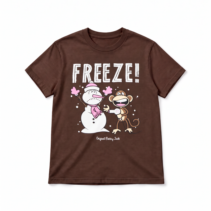 Freeze- Bobby Jack Holiday Boyfriend T-Shirt - Brown