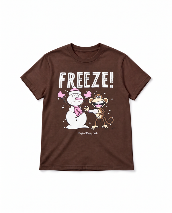 Freeze- Bobby Jack Holiday Boyfriend T-Shirt - Brown