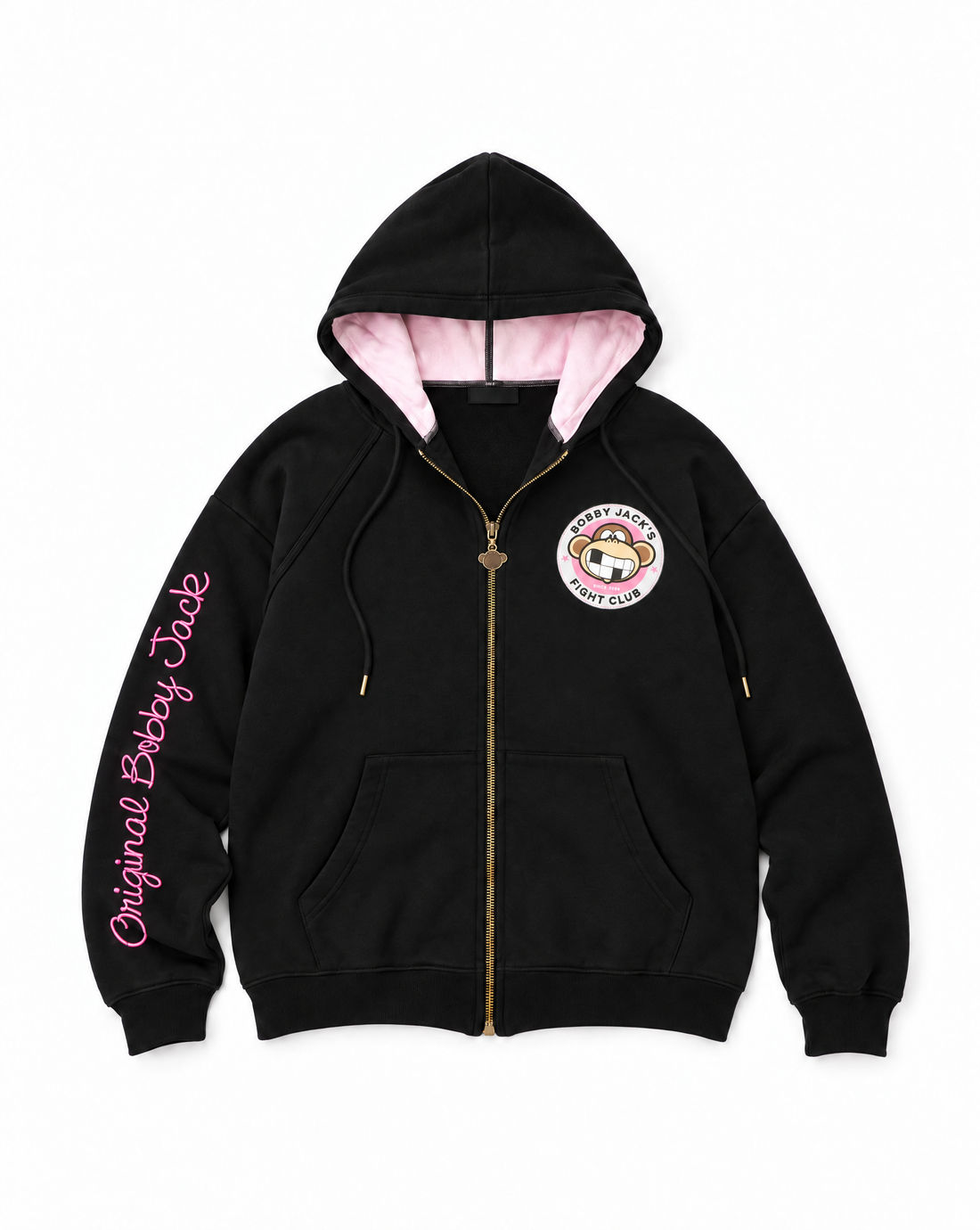 Fight Club - Bobby Jack Oversized Premium Zip Hoodie - Black — image 1