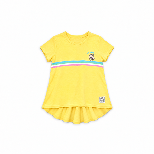 So Over It | Hi-Low Ruffle Back Top - Yellow