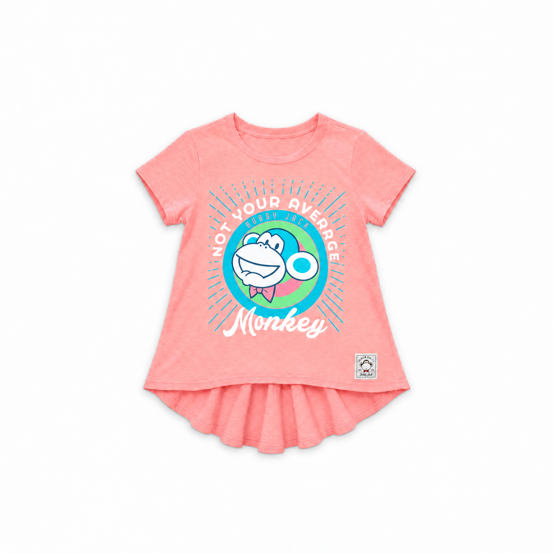Not Your Average Monkey | Hi-Low Ruffle Back Top - Coral — image 1
