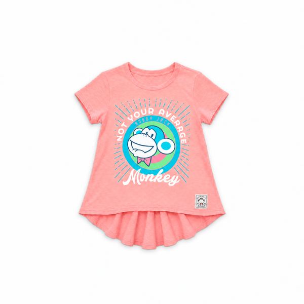 Not Your Average Monkey | Hi-Low Ruffle Back Top - Coral