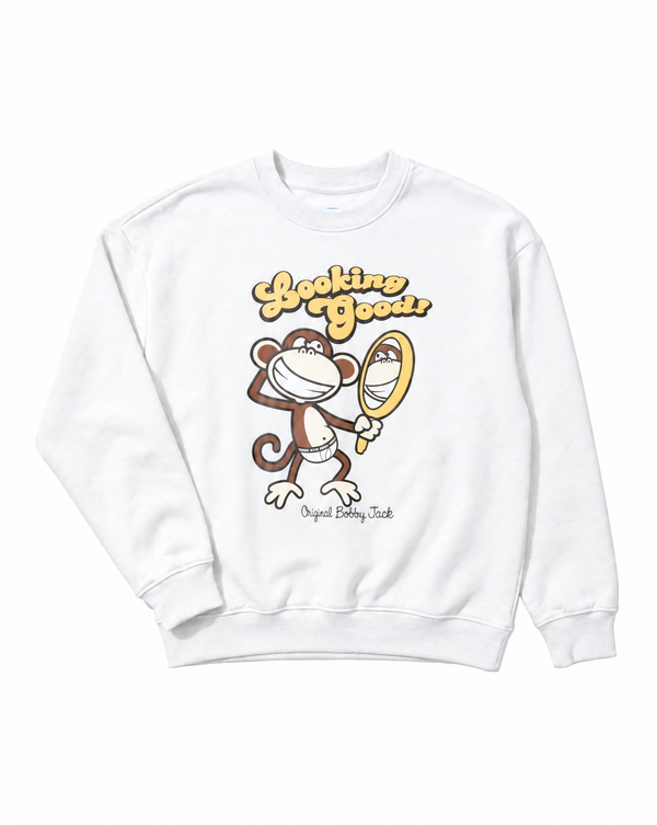 Looking Good - Bobby Jack Crew Sweatshirt - White