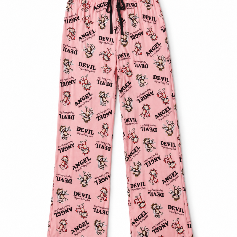 Angel Or Devil - Bobby Jack Allover Pajama Pants - Pink