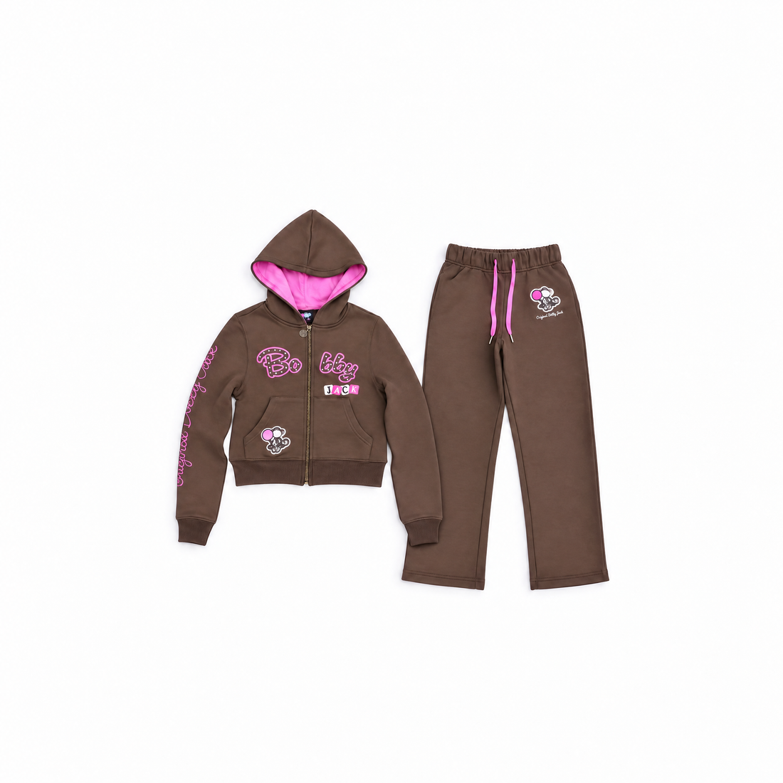 Bobby Jack Hoodie & Pants Set - Don't Burst My Bubble - Brown — image 1