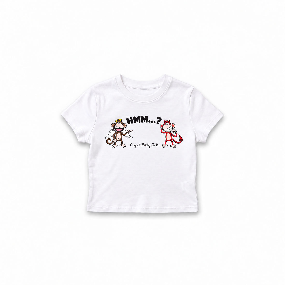 Angel Devil - Bobby Jack Crop  Top - White — image 1