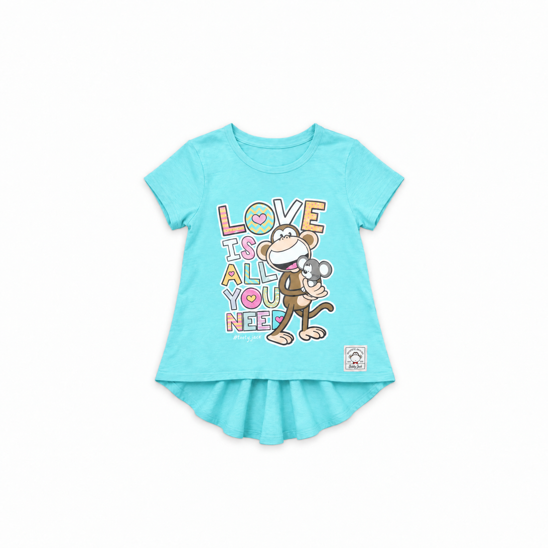 Love Is All You Need | Hi-Low Ruffle Back Top - Aqua — image 1