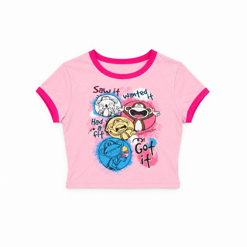 Had A Fit - Bobby Jack Crop Ringer Top - Pink