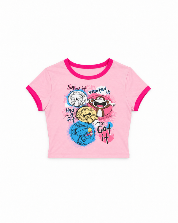 Had A Fit - Bobby Jack Crop Ringer Top - Pink