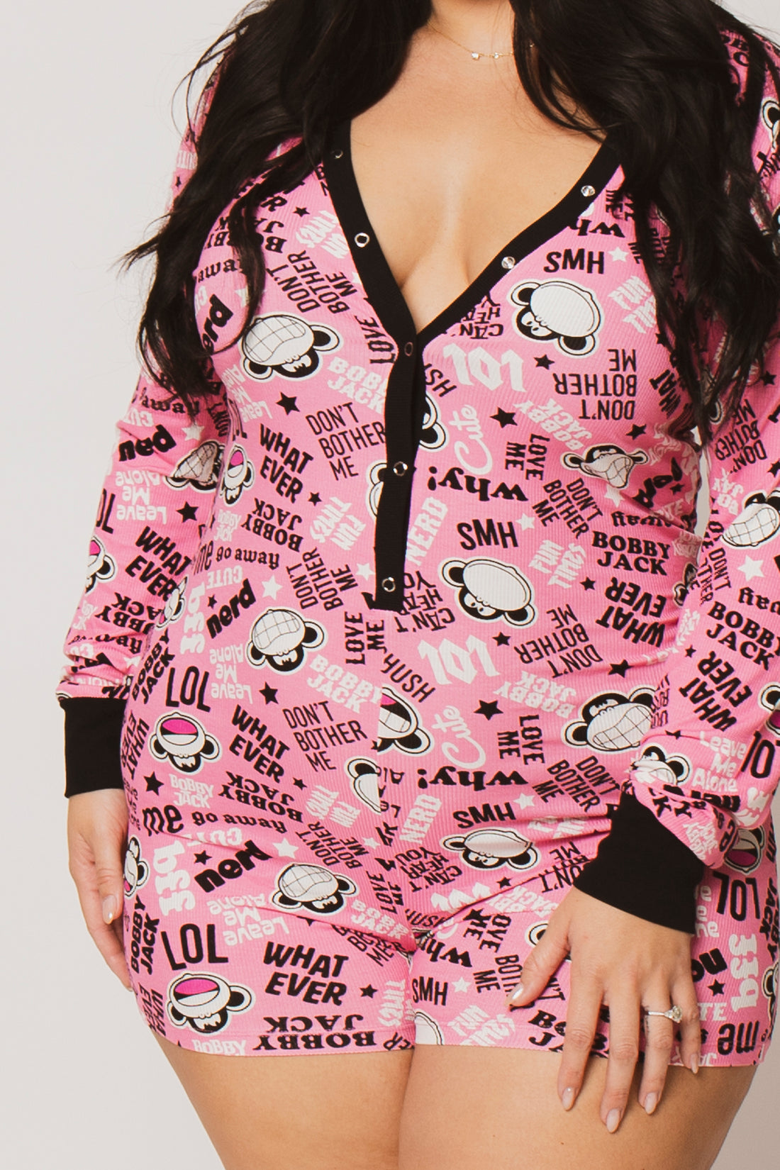 Attitude  - Bobby Jack Pajama Onesie - Pink — image 4