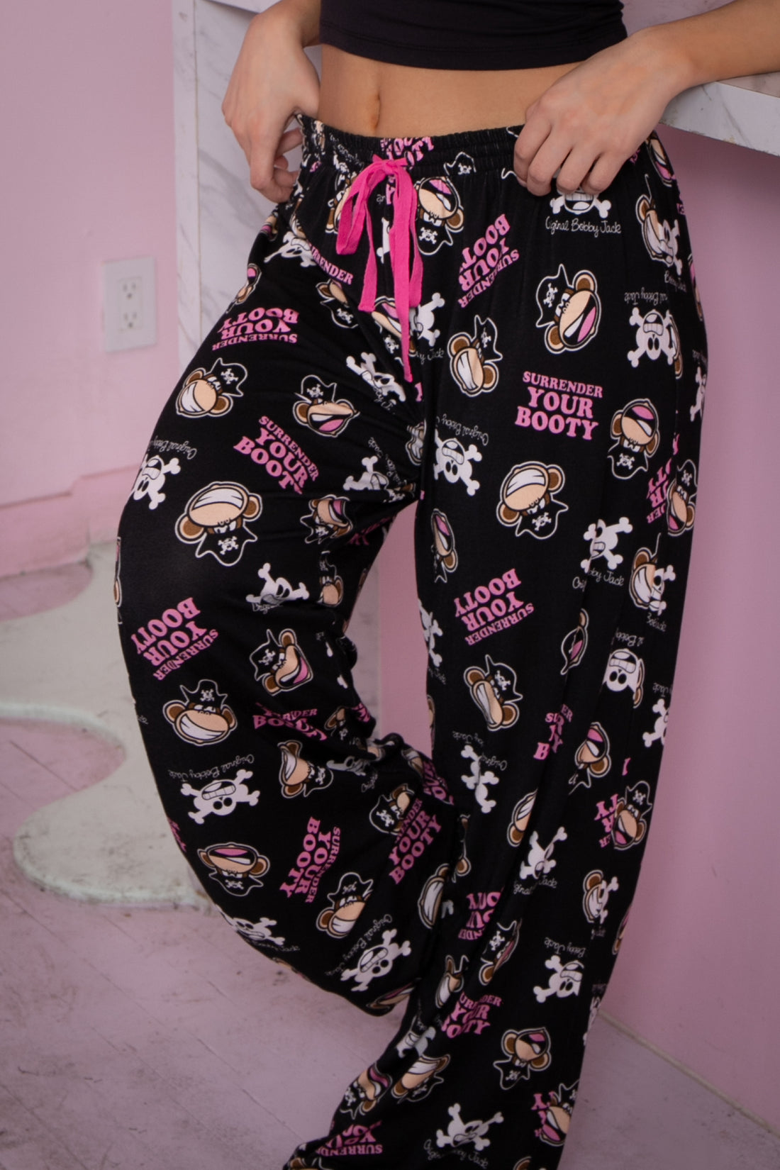 Surrender - Bobby Jack Allover Pajama Pants - Black — image 3