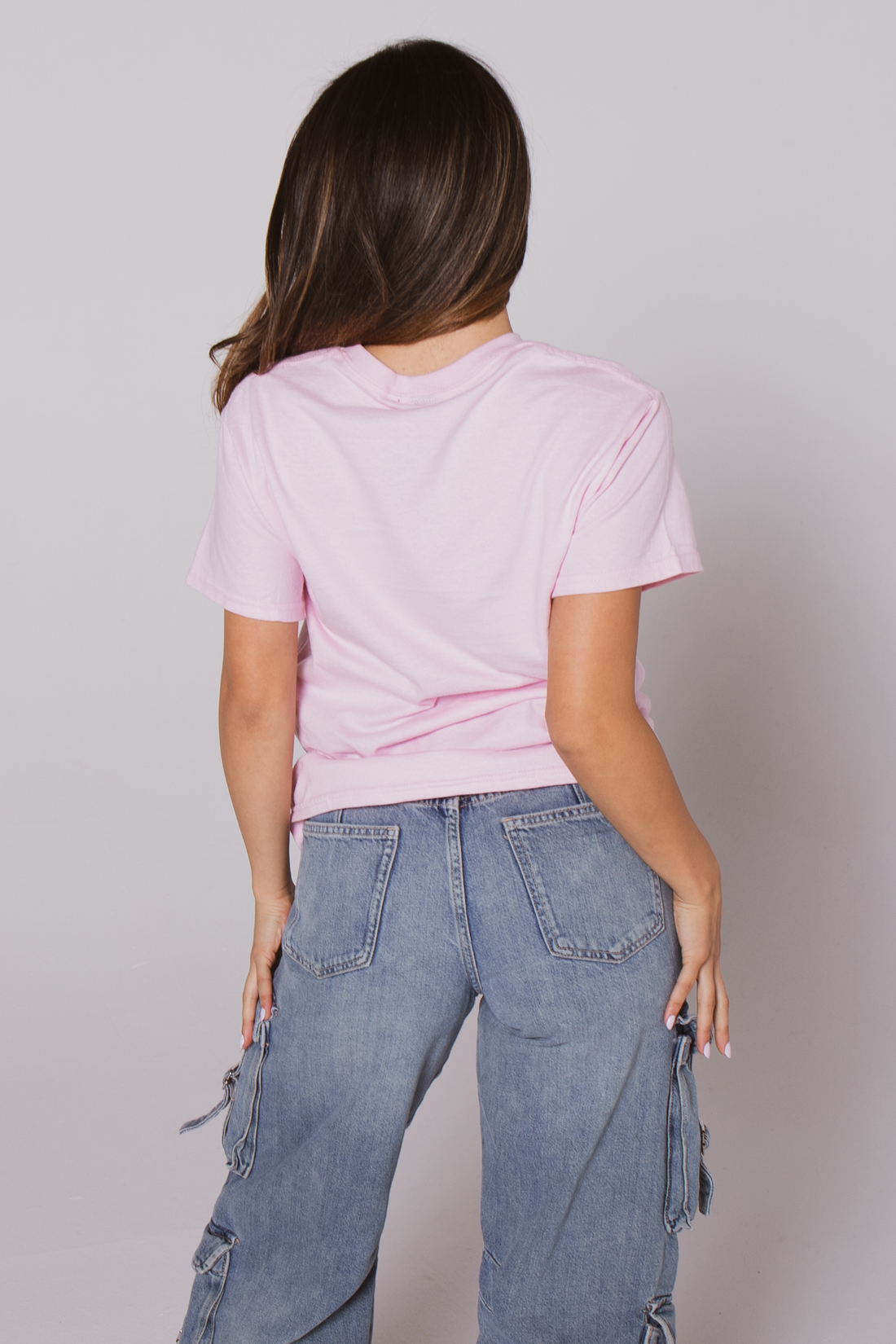 Give Me Chocolate- Bobby Jack Boyfriend T-Shirt - Light Pink — image 5