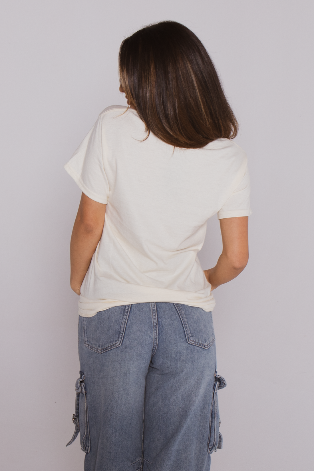Looking Good - Bobby Jack Boyfriend T-Shirt -Cream — image 5