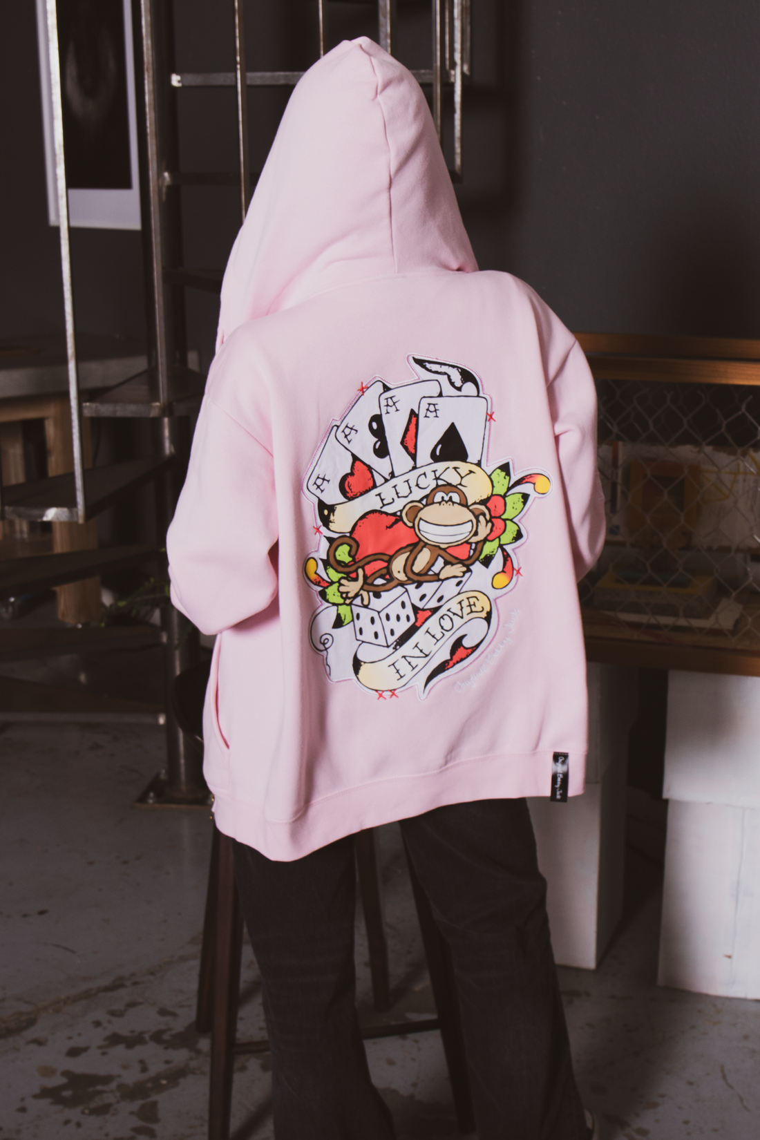 Lucky - Bobby Jack Oversized Premium Zip Hoodie - Pink — image 6