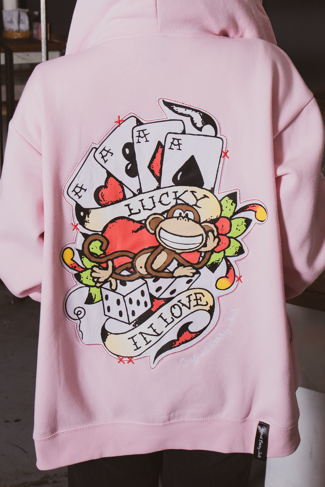 Lucky - Bobby Jack Oversized Premium Zip Hoodie - Pink — image 7