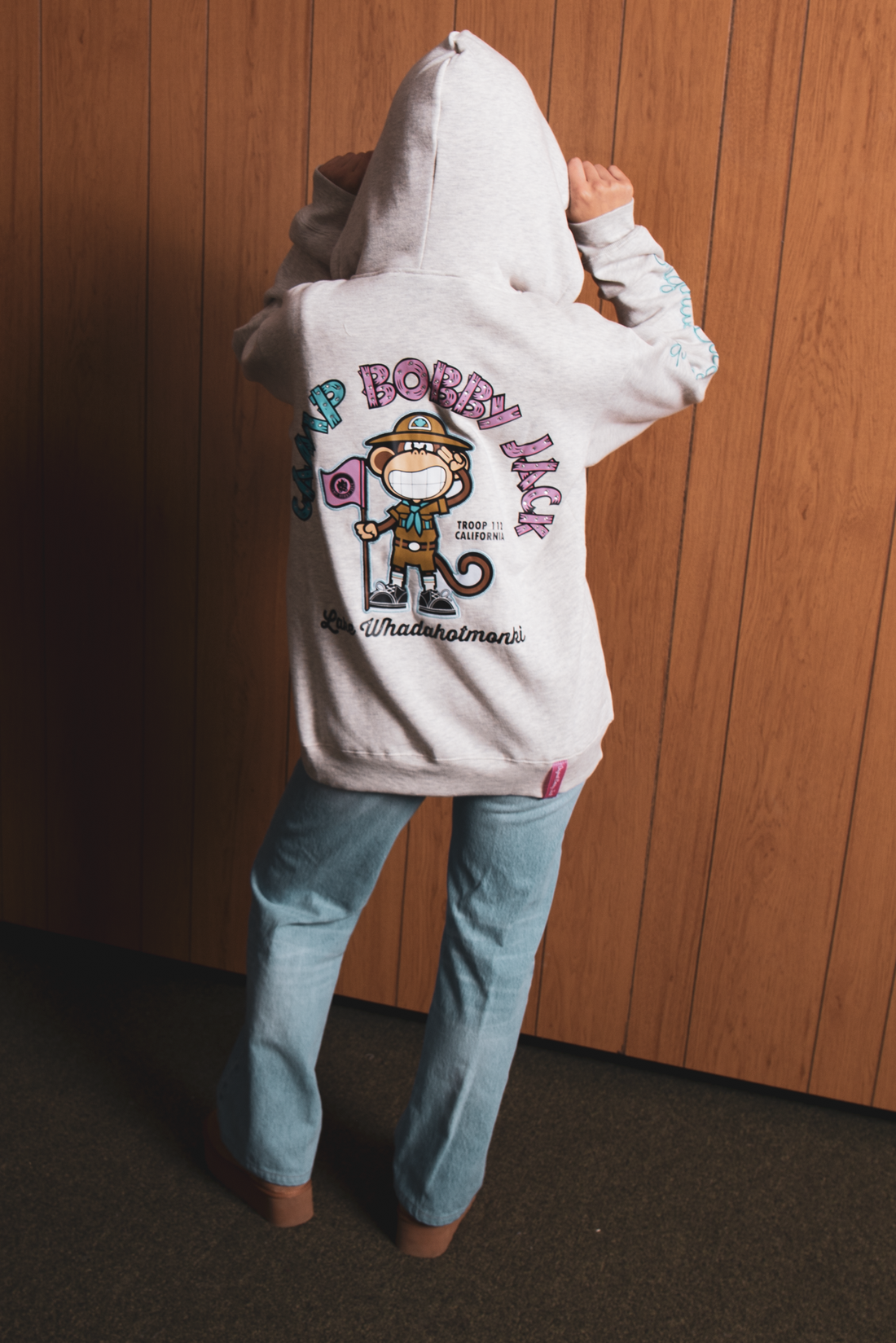 Camp - Bobby Jack Oversized Premium Zip Hoodie - Heather Grey — image 6