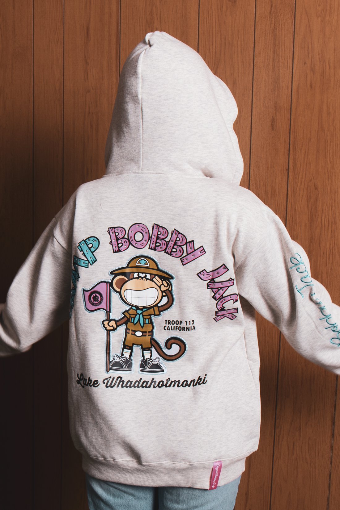 Camp - Bobby Jack Oversized Premium Zip Hoodie - Heather Grey — image 7