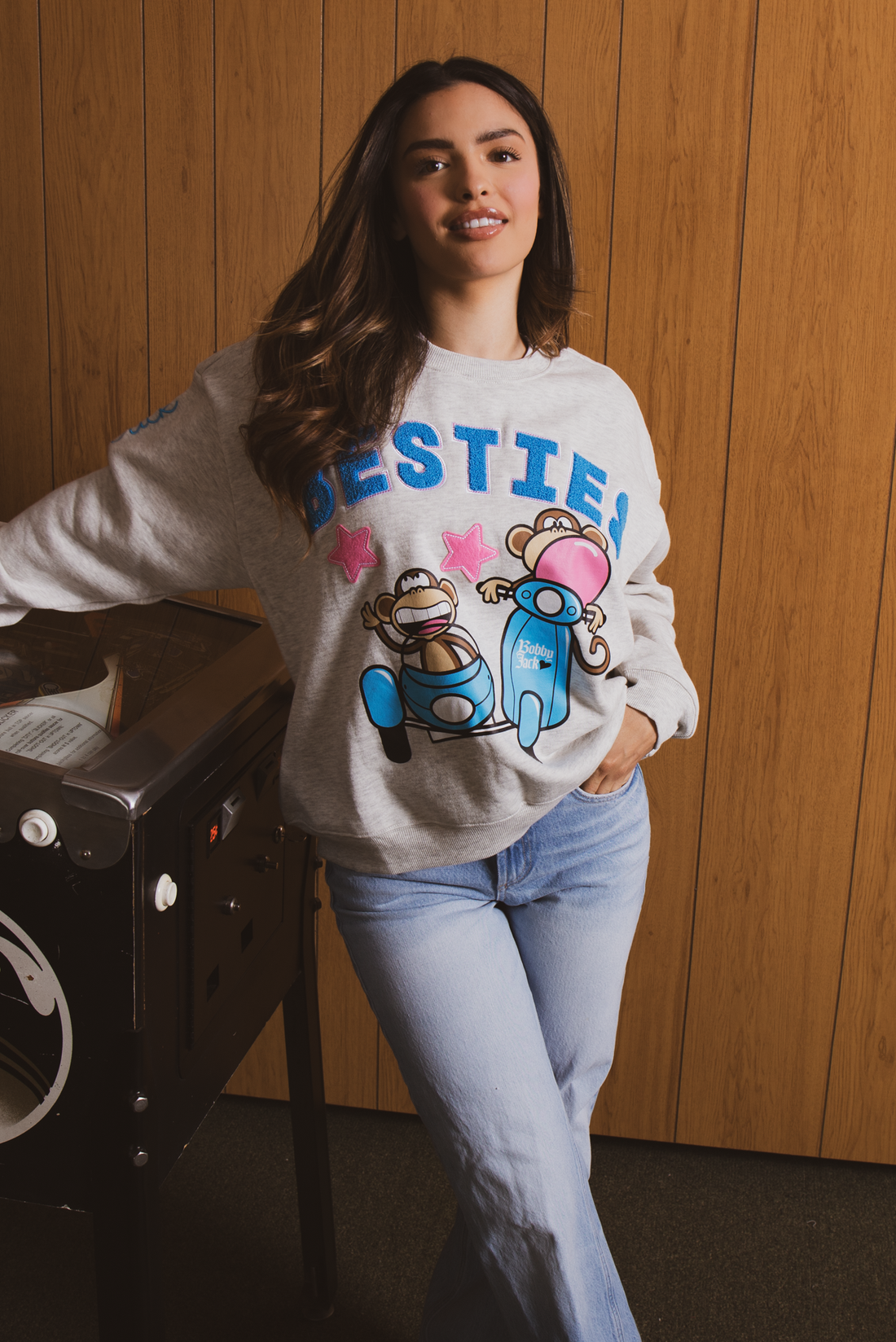 Besties - Bobby Jack Oversized Premium Sweatshirt - Heather Grey — image 2