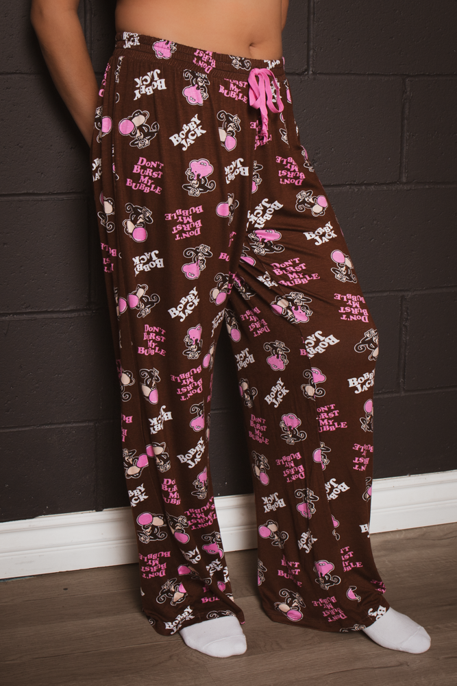 Don't Burst - Bobby Jack Allover Pajama Pants - Brown — image 3