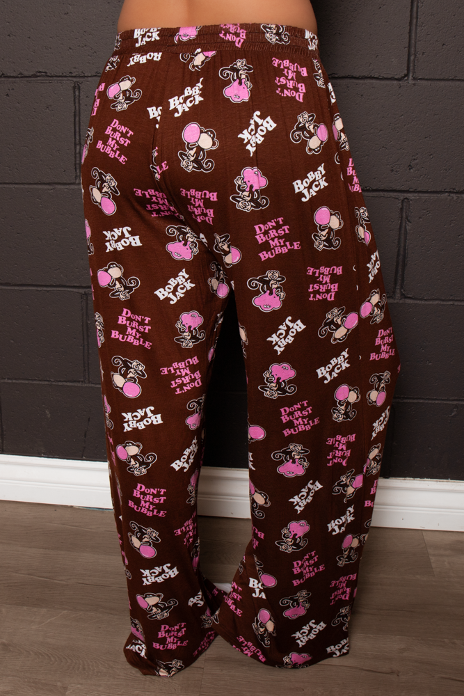 Don't Burst - Bobby Jack Allover Pajama Pants - Brown — image 4