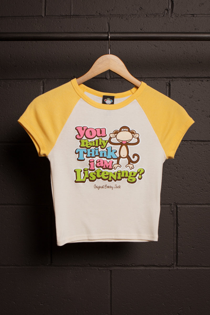 Really - Bobby Jack Crop Raglan Top - Yellow — image 7
