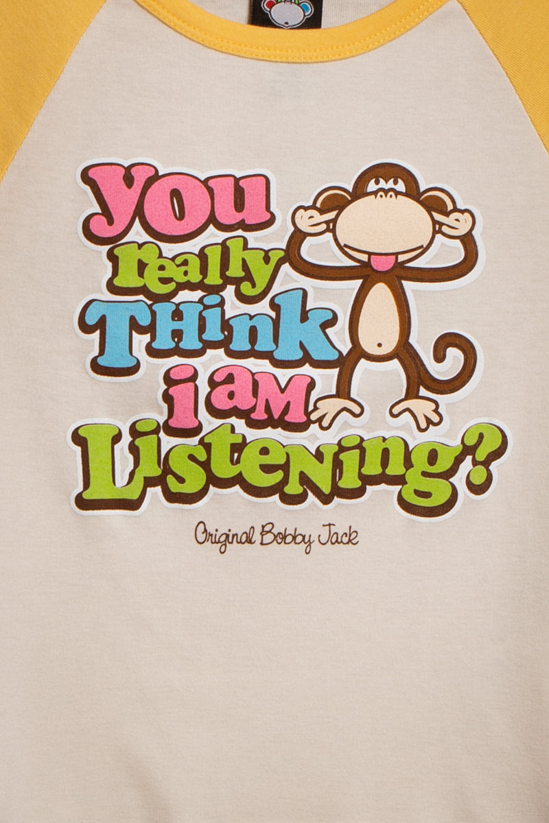 Really - Bobby Jack Crop Raglan Top - Yellow — image 3
