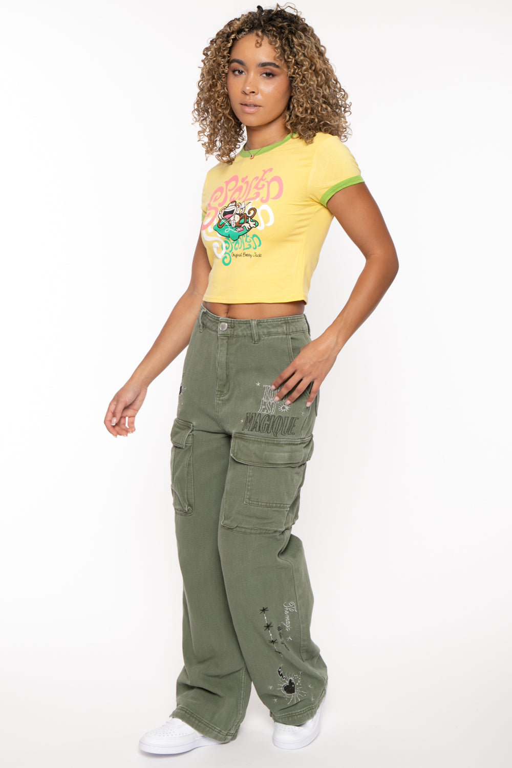 Spoiled - Bobby Jack Crop Ringer Top - Yellow