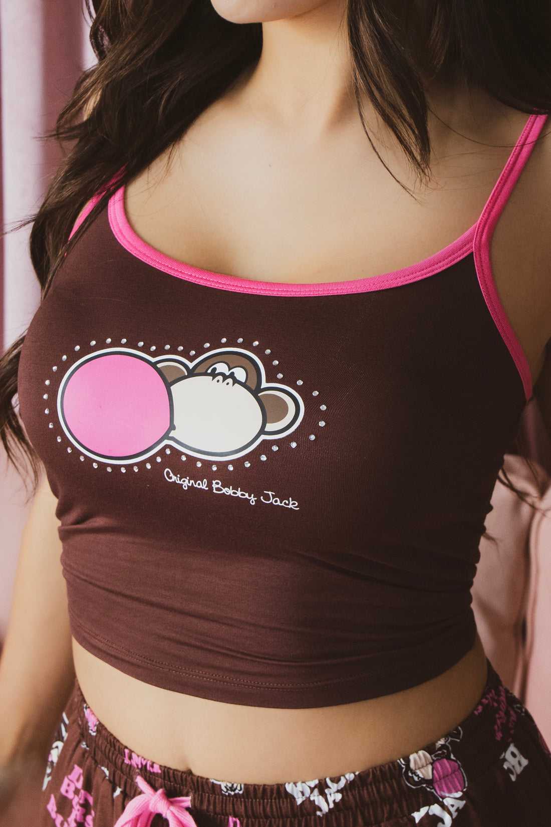 Don't Burst - Bobby Jack Cami Pajama Tank - Brown — image 2