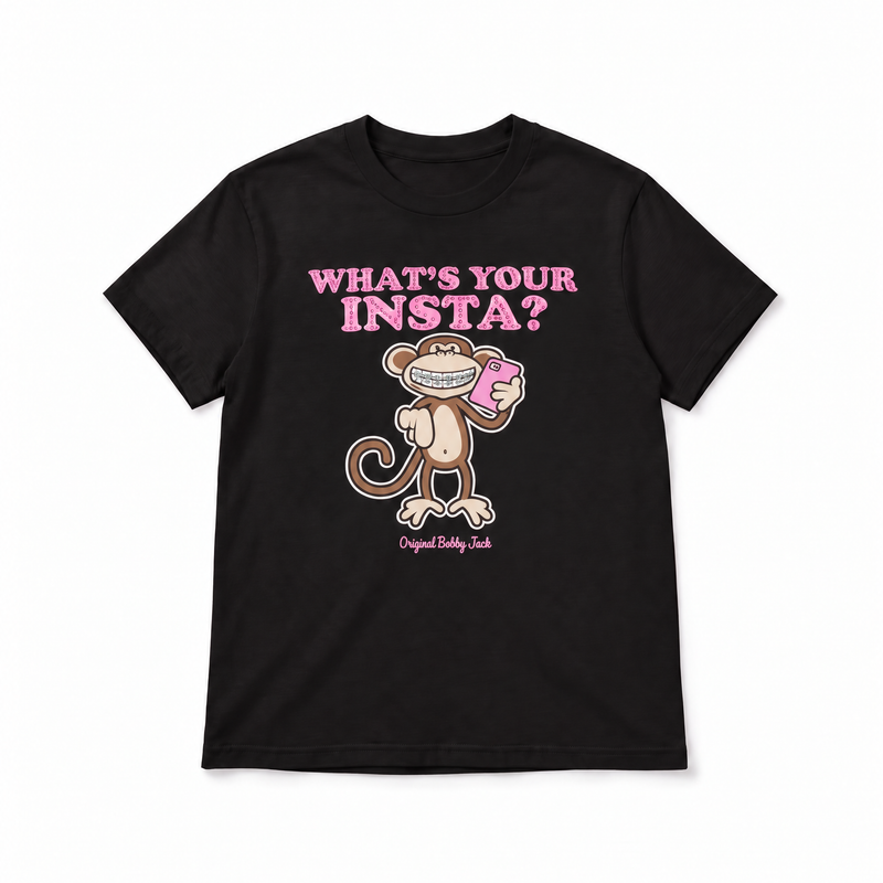 Instagram - Bobby Jack Boyfriend Rhinestone T-Shirt -Black