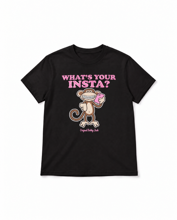 Instagram - Bobby Jack Boyfriend Rhinestone T-Shirt -Black
