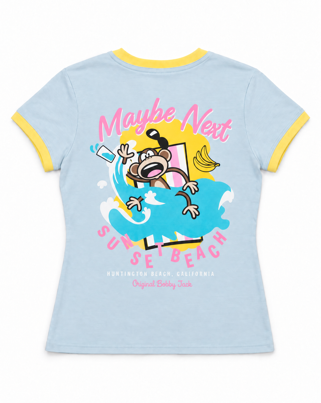 Just Vibin - Bobby Jack Rhinestone Ringer Top - Blue — image 7