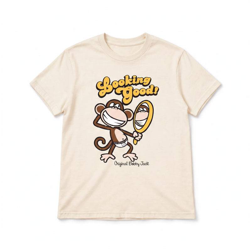 Looking Good - Bobby Jack Boyfriend T-Shirt -Cream