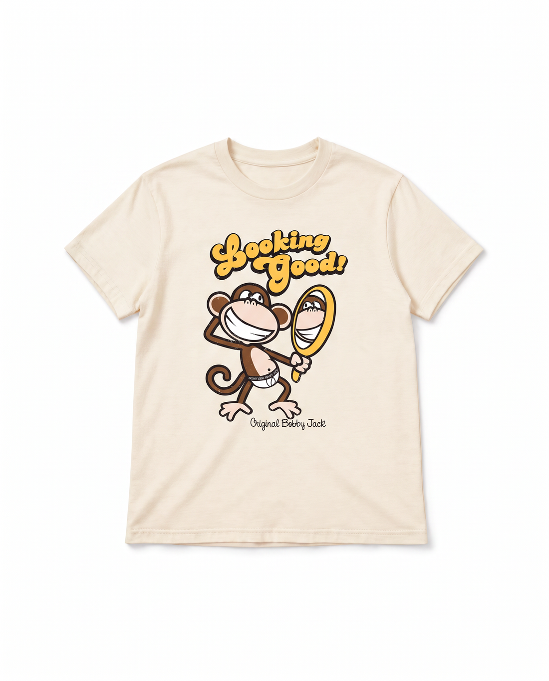 Looking Good - Bobby Jack Boyfriend T-Shirt -Cream — image 1