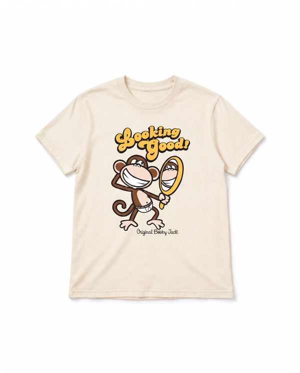 Looking Good - Bobby Jack Boyfriend T-Shirt -Cream