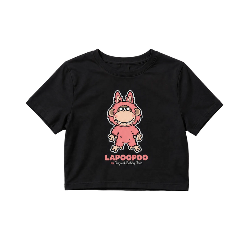 LAPOOPOO - Bobby Jack Baby Tee - Black
