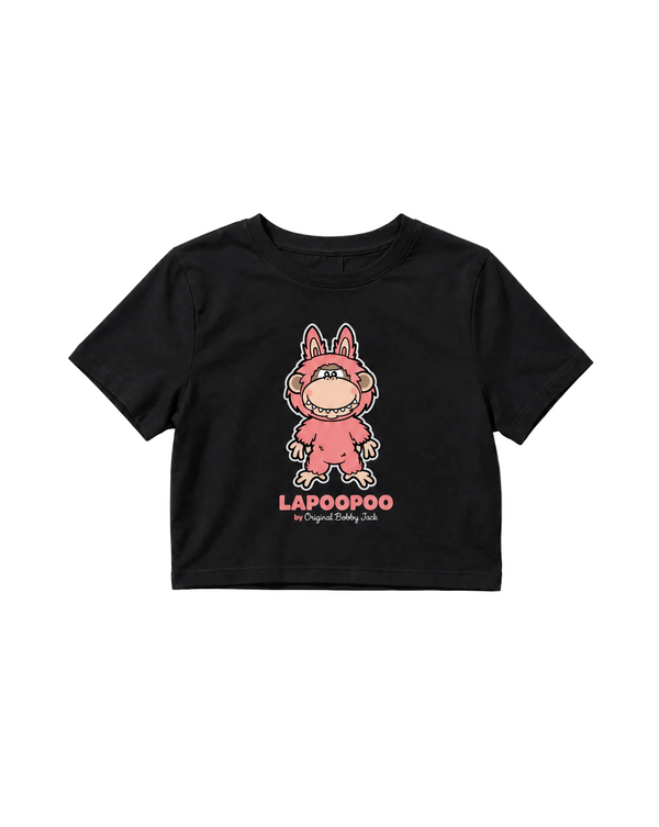 LAPOOPOO - Bobby Jack Baby Tee - Black